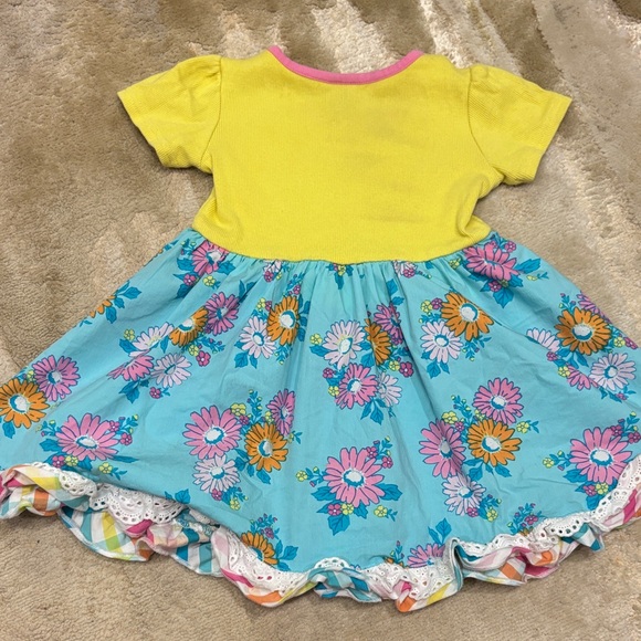 Colorful Floral Kids Dress - Picture 2 of 3
